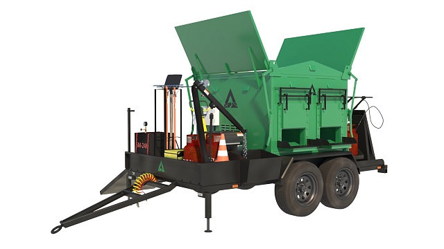 Термос-бункер на прицепе  для горячего асфальта 4BTR